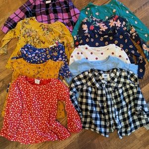 11 toddler girl fall shirts bundle